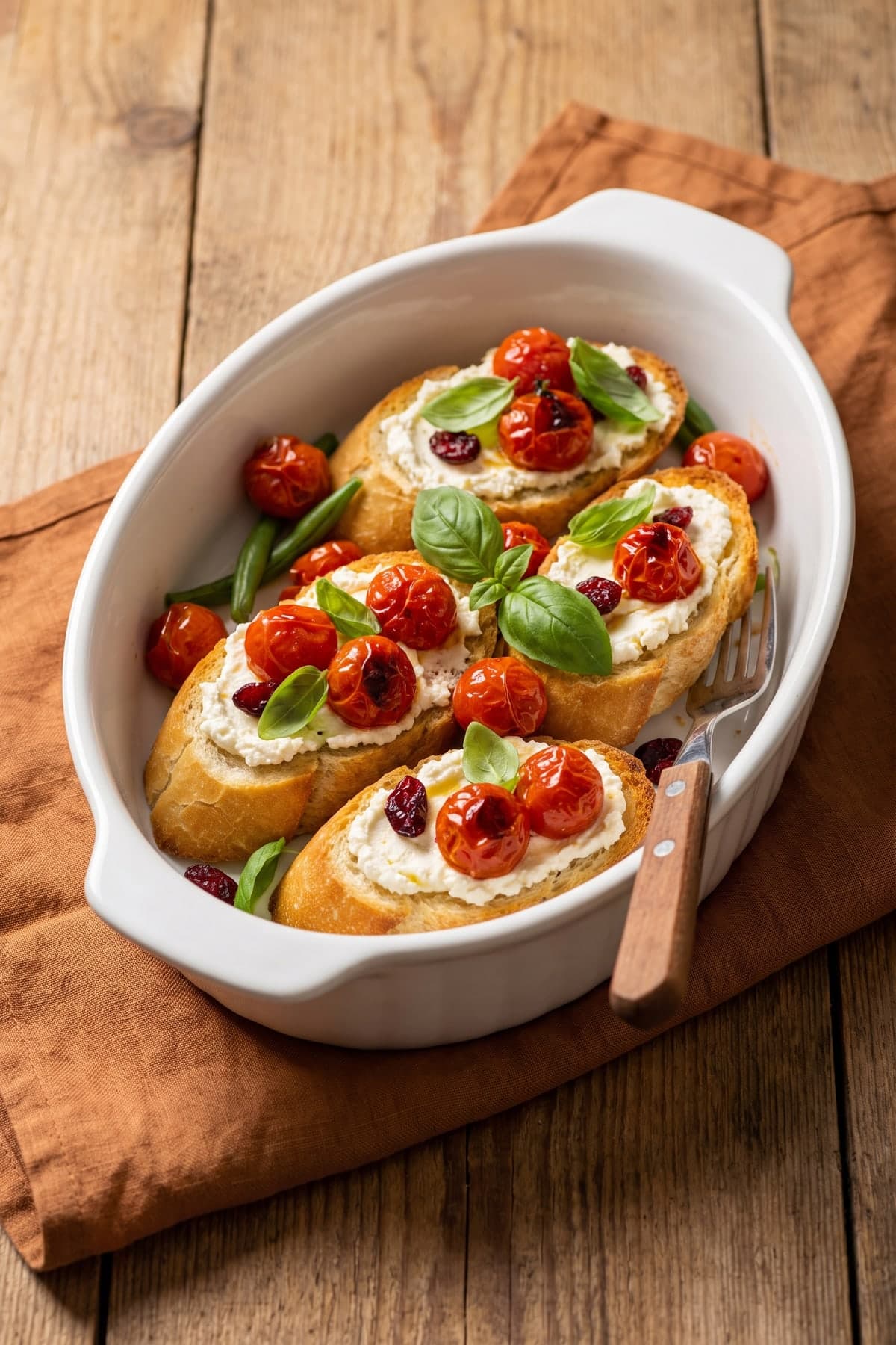 4th of July Appetizer Ideas: Whipped Feta Crostini