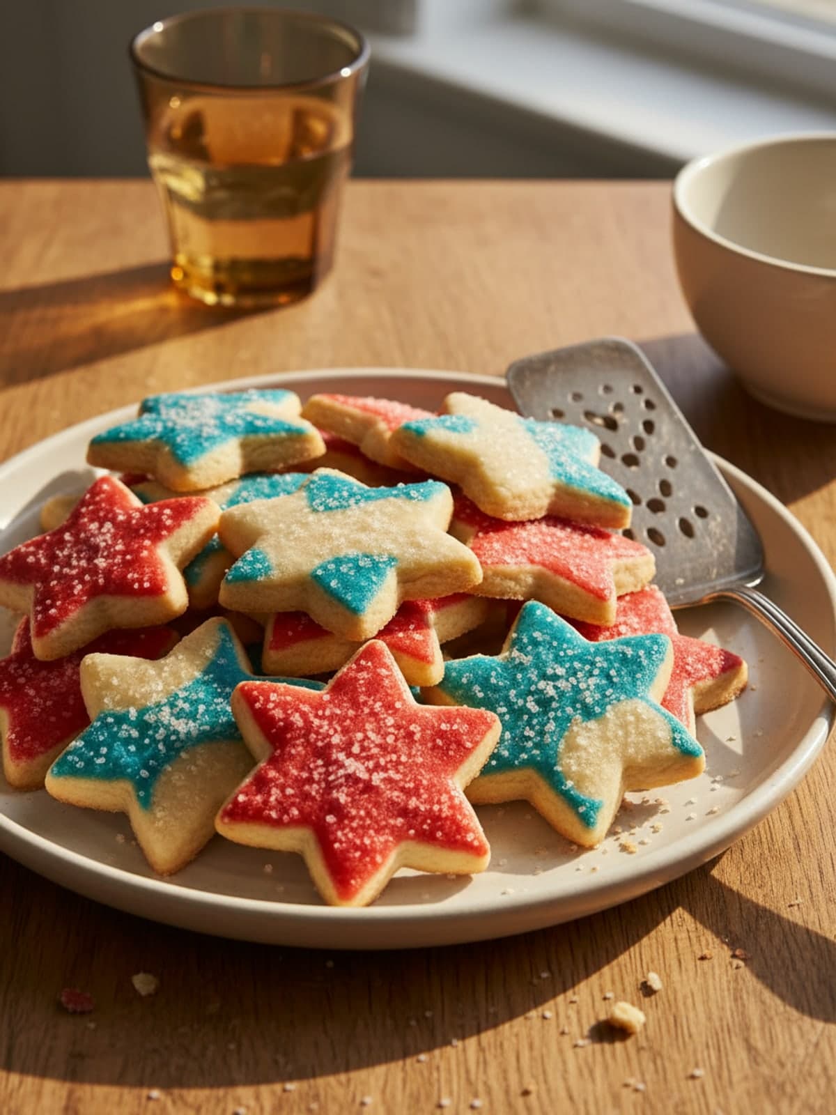 Red, White, and Blue Star Cookies: Chill portions