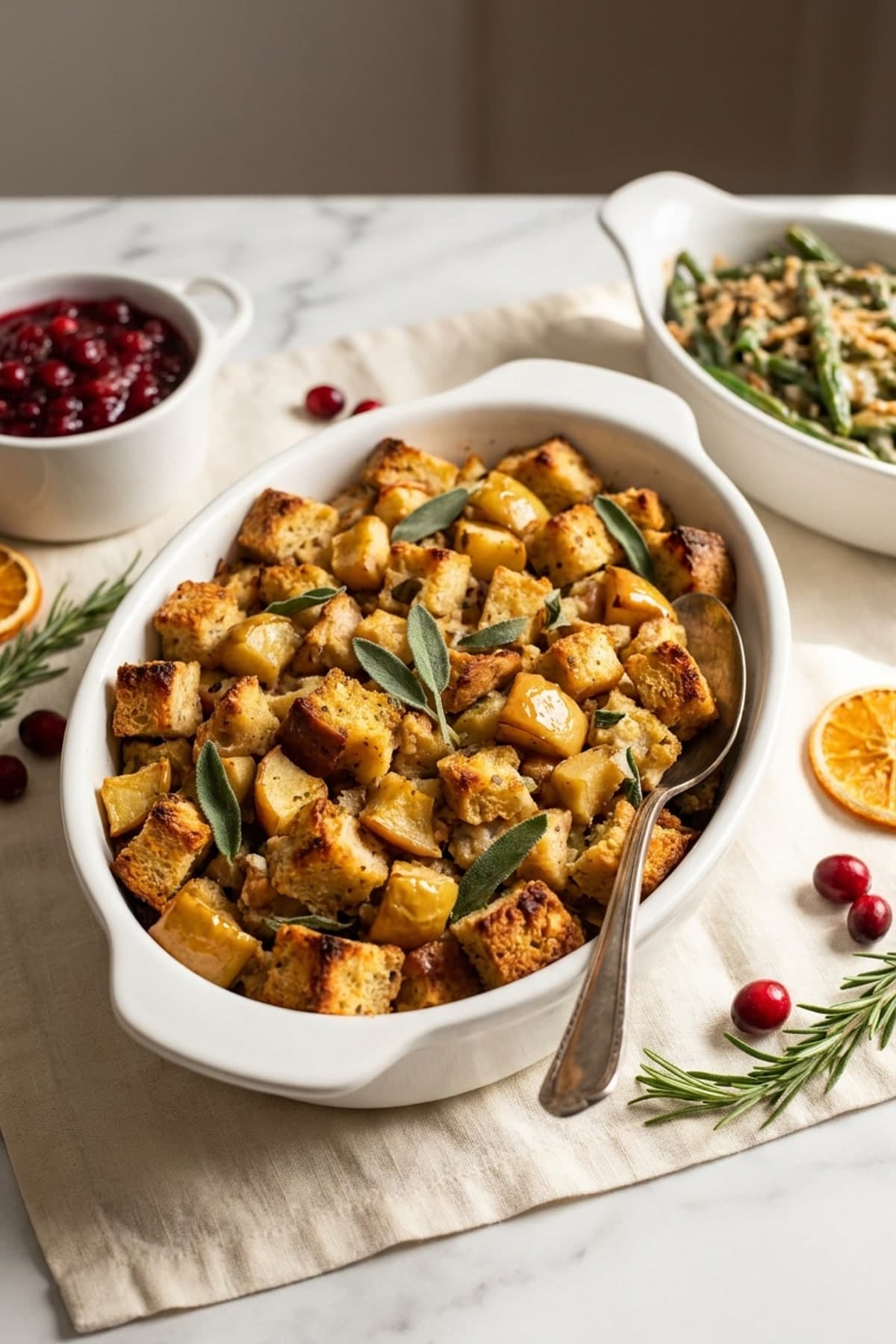 Thanksgiving Recipes Side Dishes: Sage Apple Stuffing