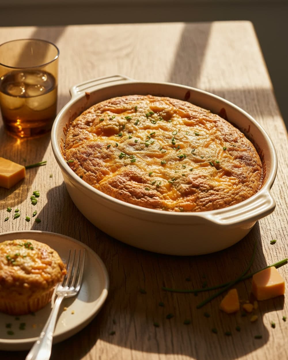 Cheddar Chive Breakfast Muffins