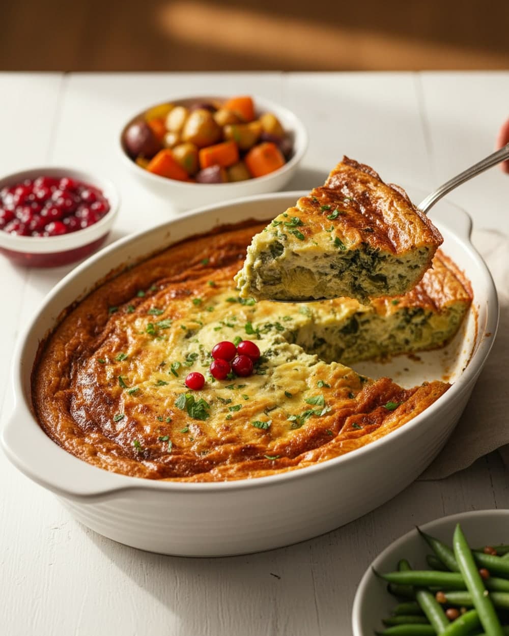 Spinach Artichoke Breakfast Quiche
