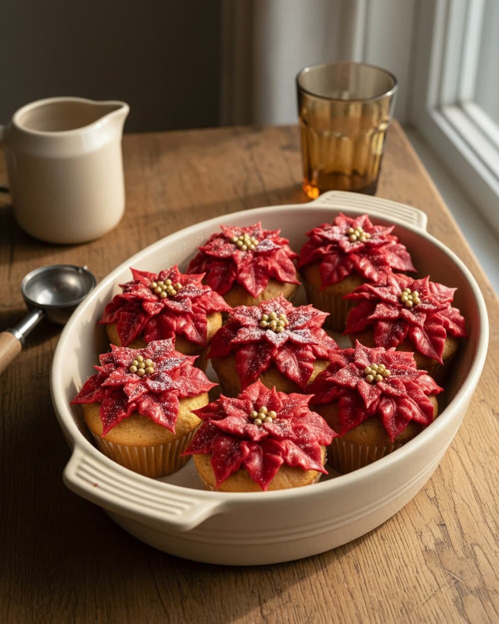 Poinsettia Cupcake Cluster