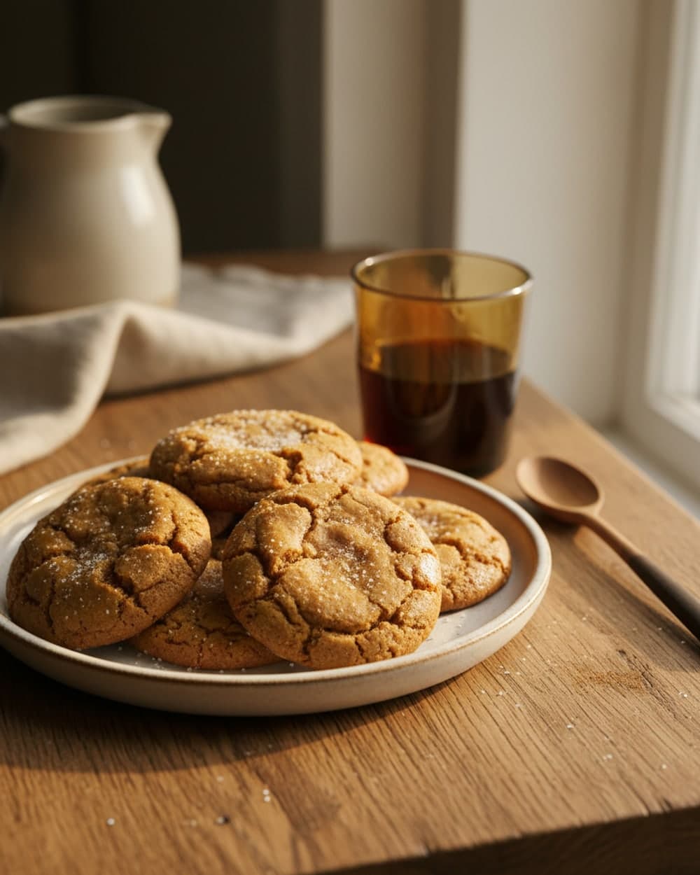 Molasses Crinkle Cookies