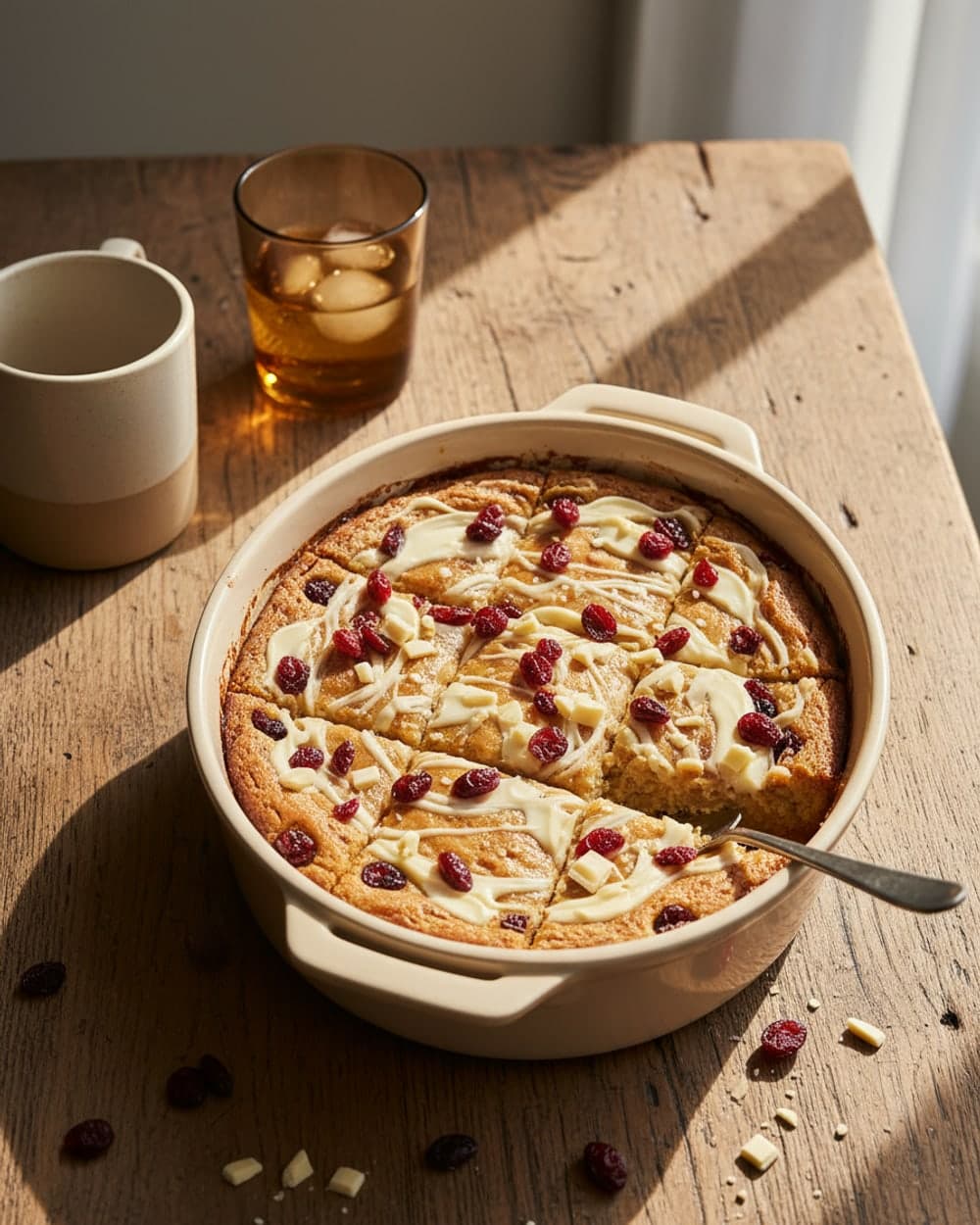 Cranberry White Chocolate Shortbread Bars