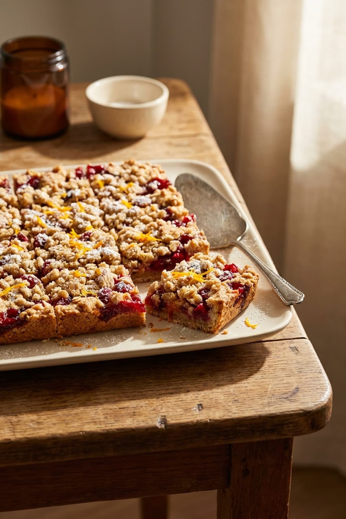 Holiday Dessert Recipes: Cranberry Orange Crumble Bars