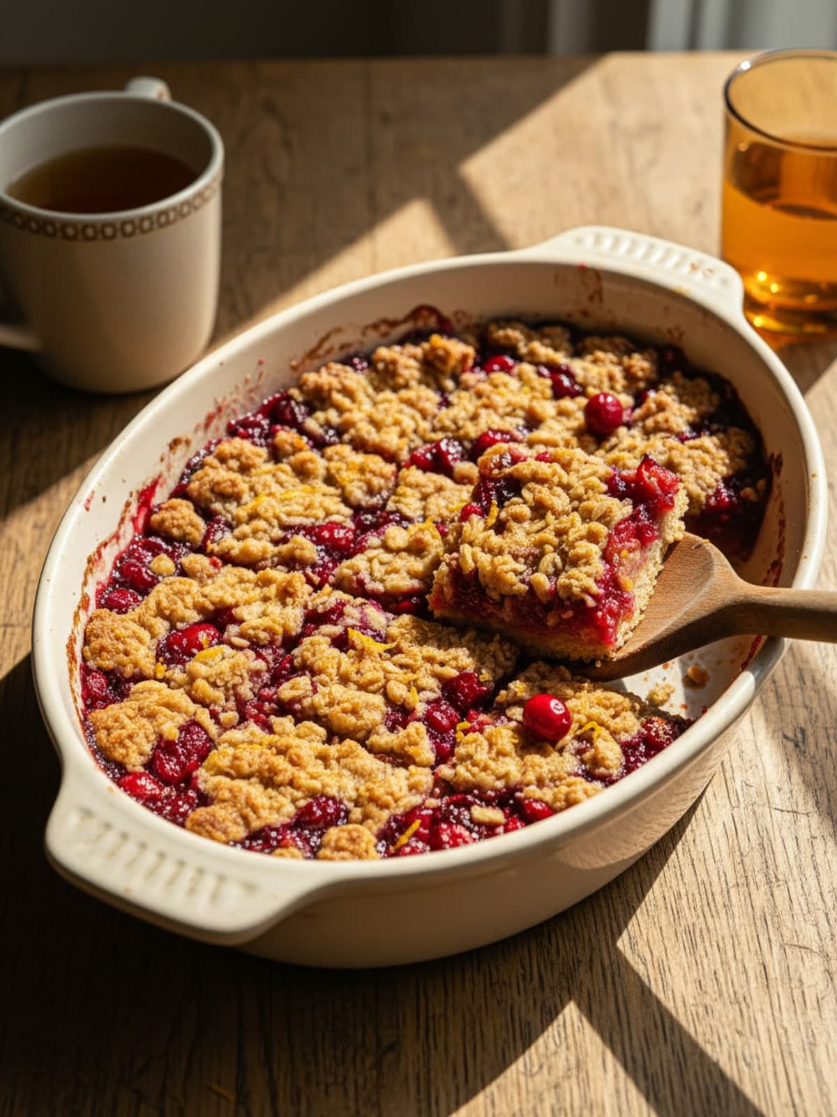 Cranberry Orange Crumble Bars: Cook the cranberry filling