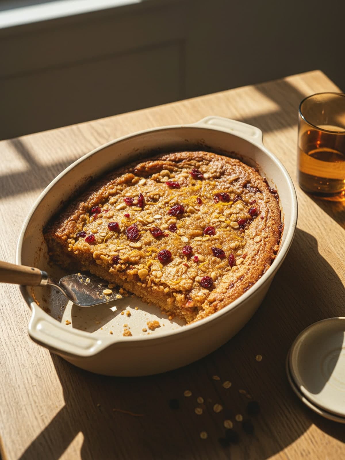 Cranberry Orange Crumble Bars: Form one mixture two ways