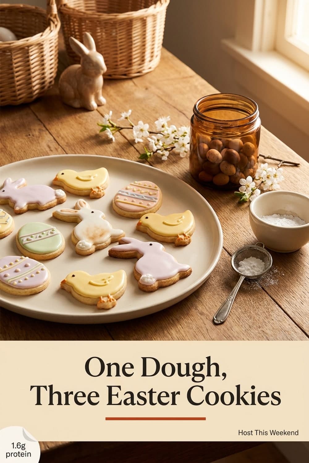 One Dough, Three Easter Cookies