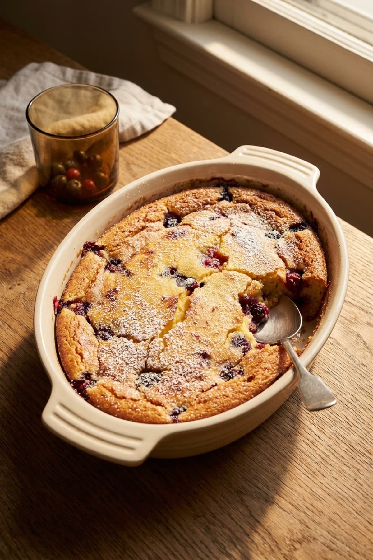 Easter Dessert Ideas: Lemon Berry Pudding Cake