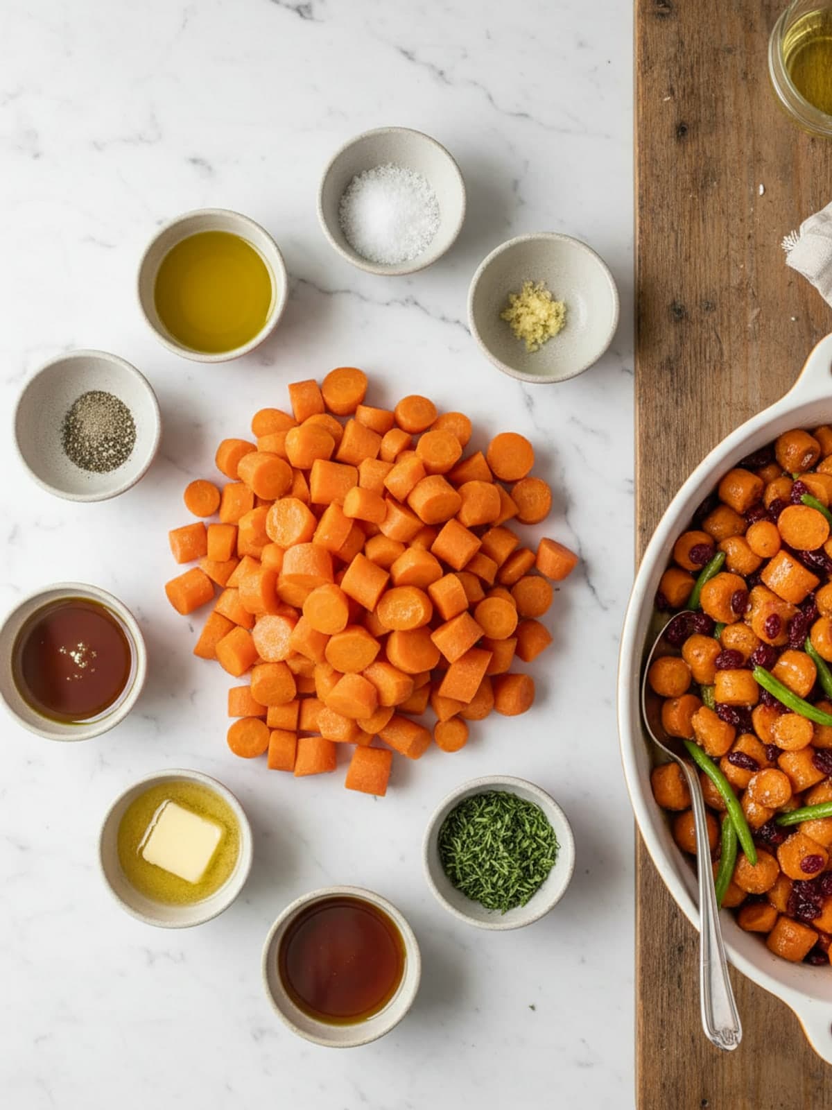 Ingredients for Maple Thyme Roasted Carrots