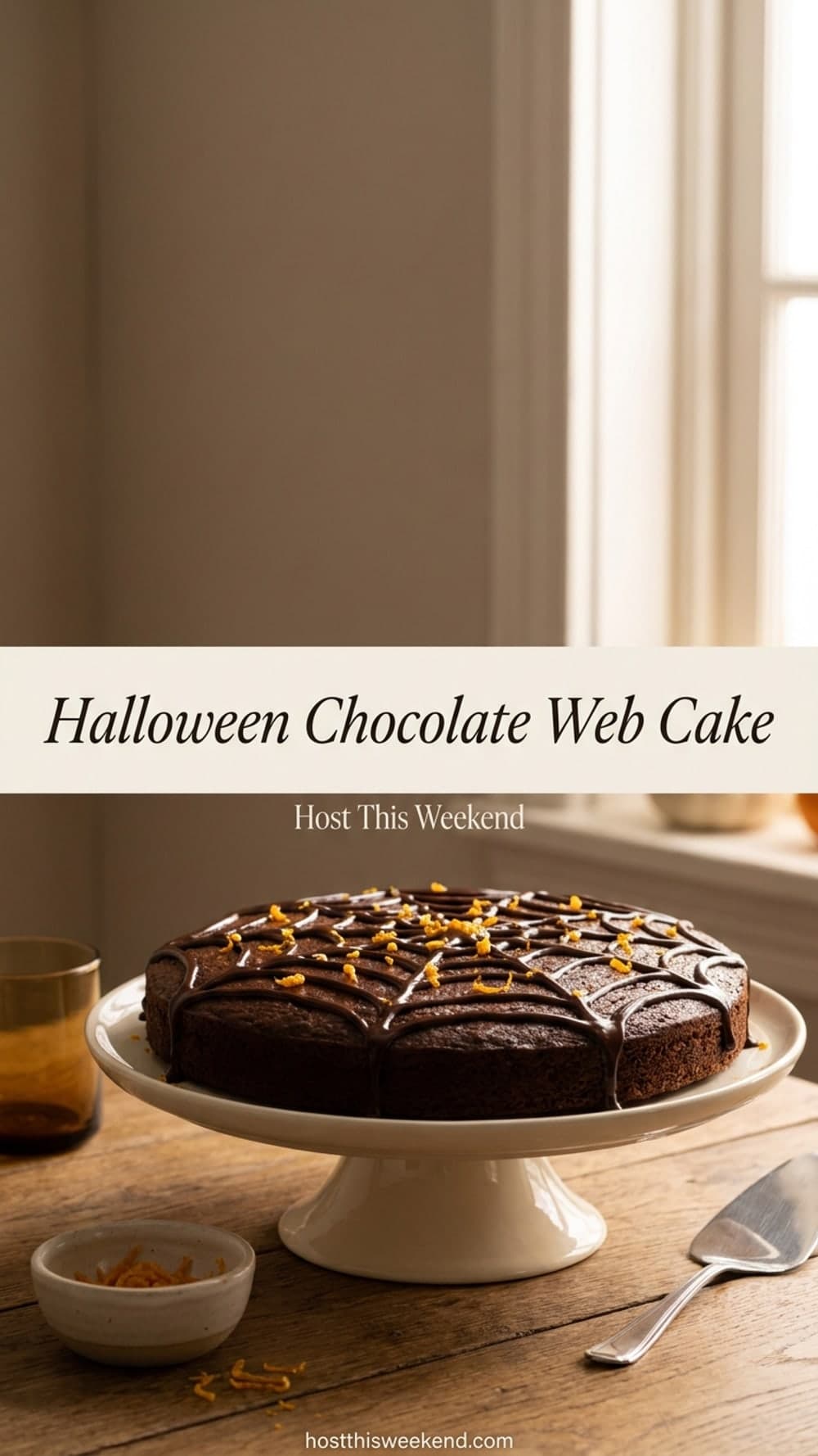 Halloween Chocolate Web Cake