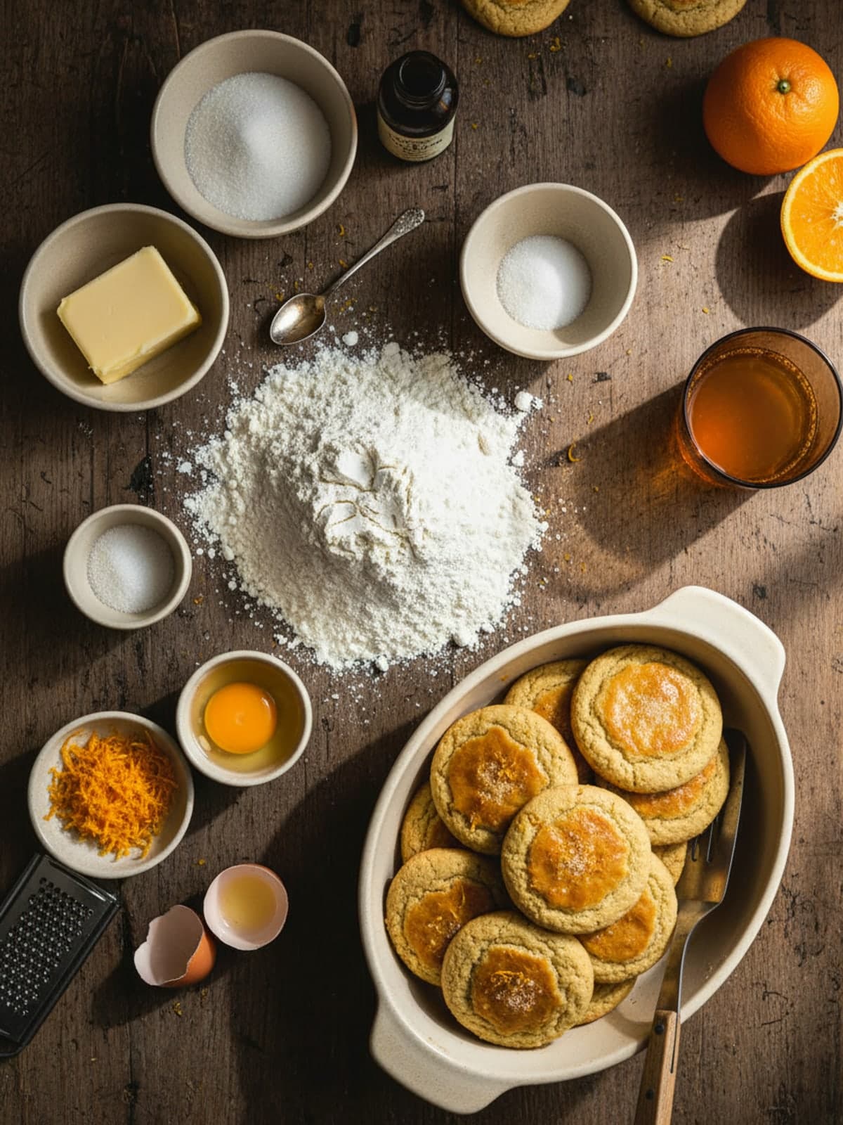 Ingredients for Reliable Vanilla Orange Halloween Cookies