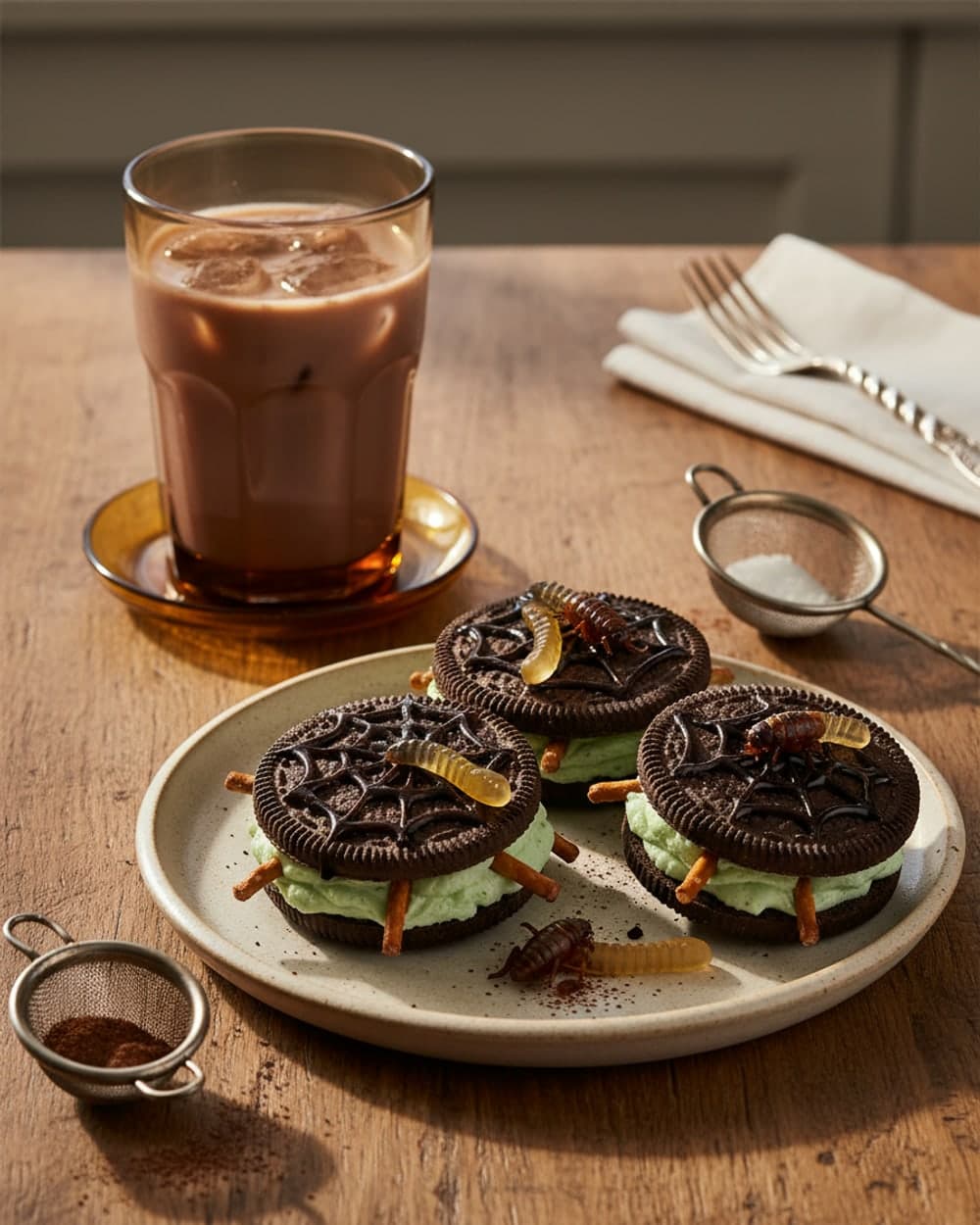 Creepy Crawly Cookie Sandwiches