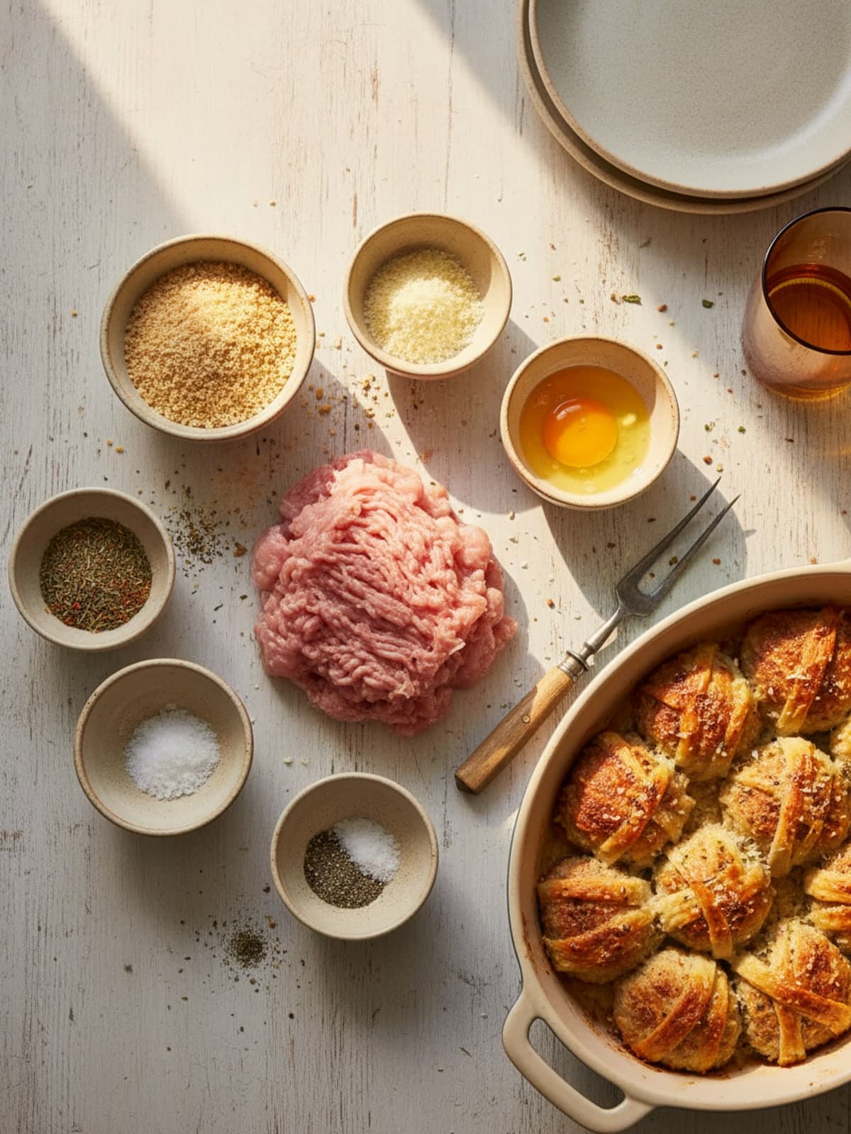 Ingredients for Mummy Chicken Meatball Bites