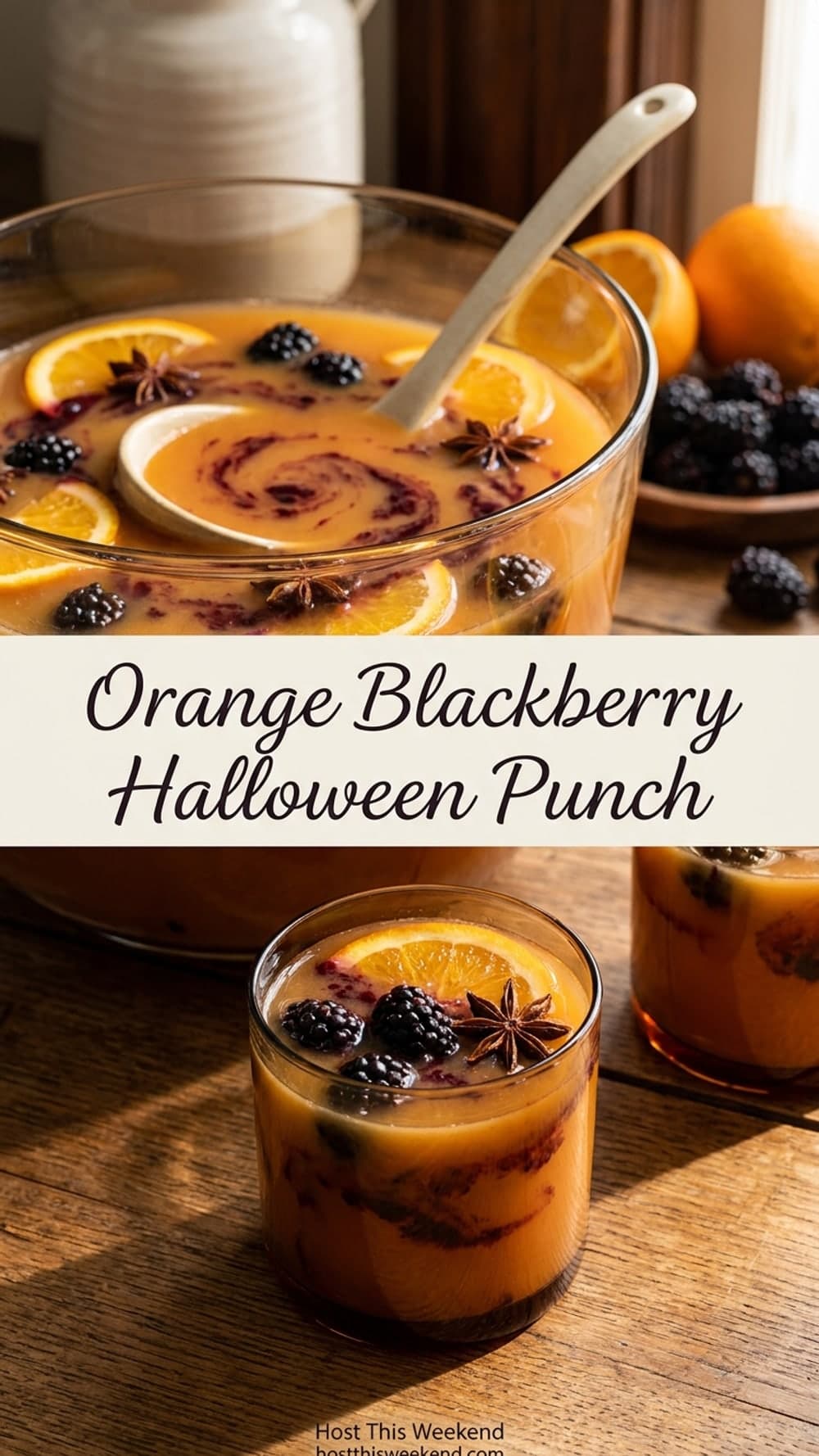 Orange Blackberry Halloween Punch