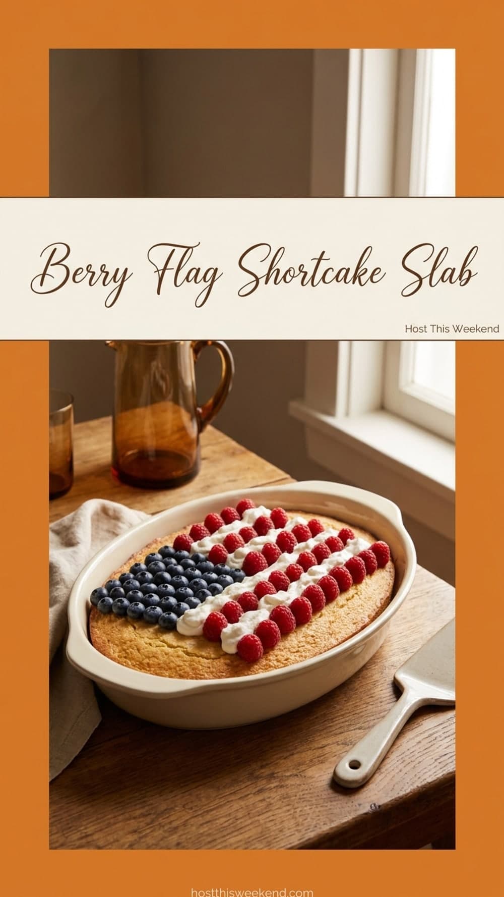 Berry Flag Shortcake Slab