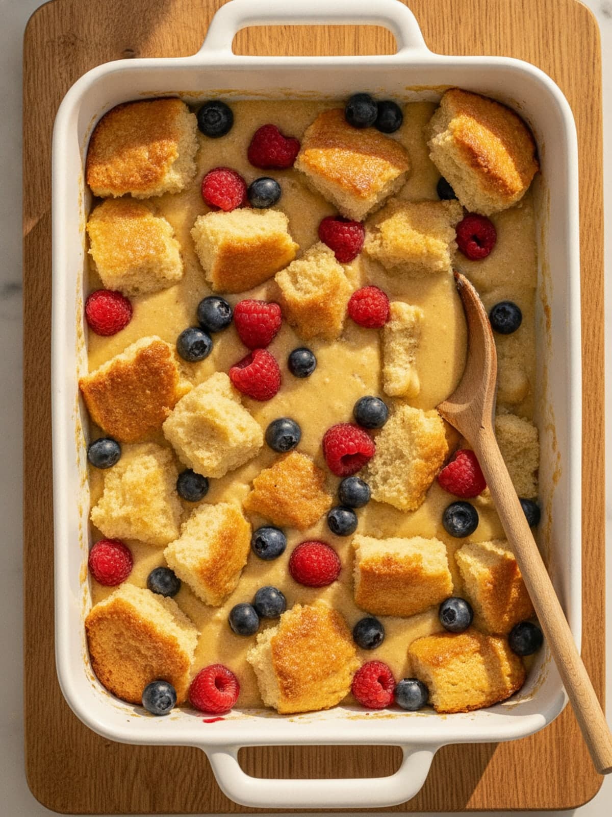 Berry Flag Shortcake Slab: Build the shortcake batter