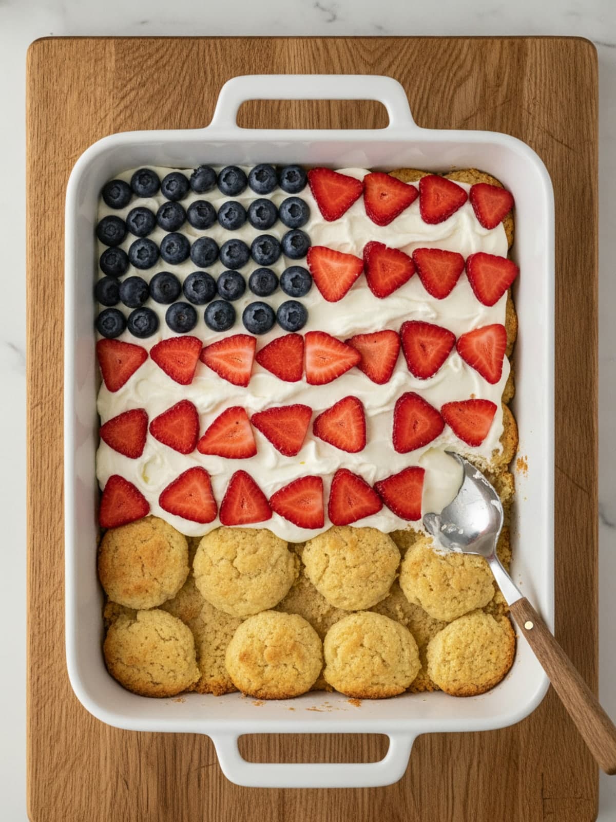 Berry Flag Shortcake Slab: Make the berry flag
