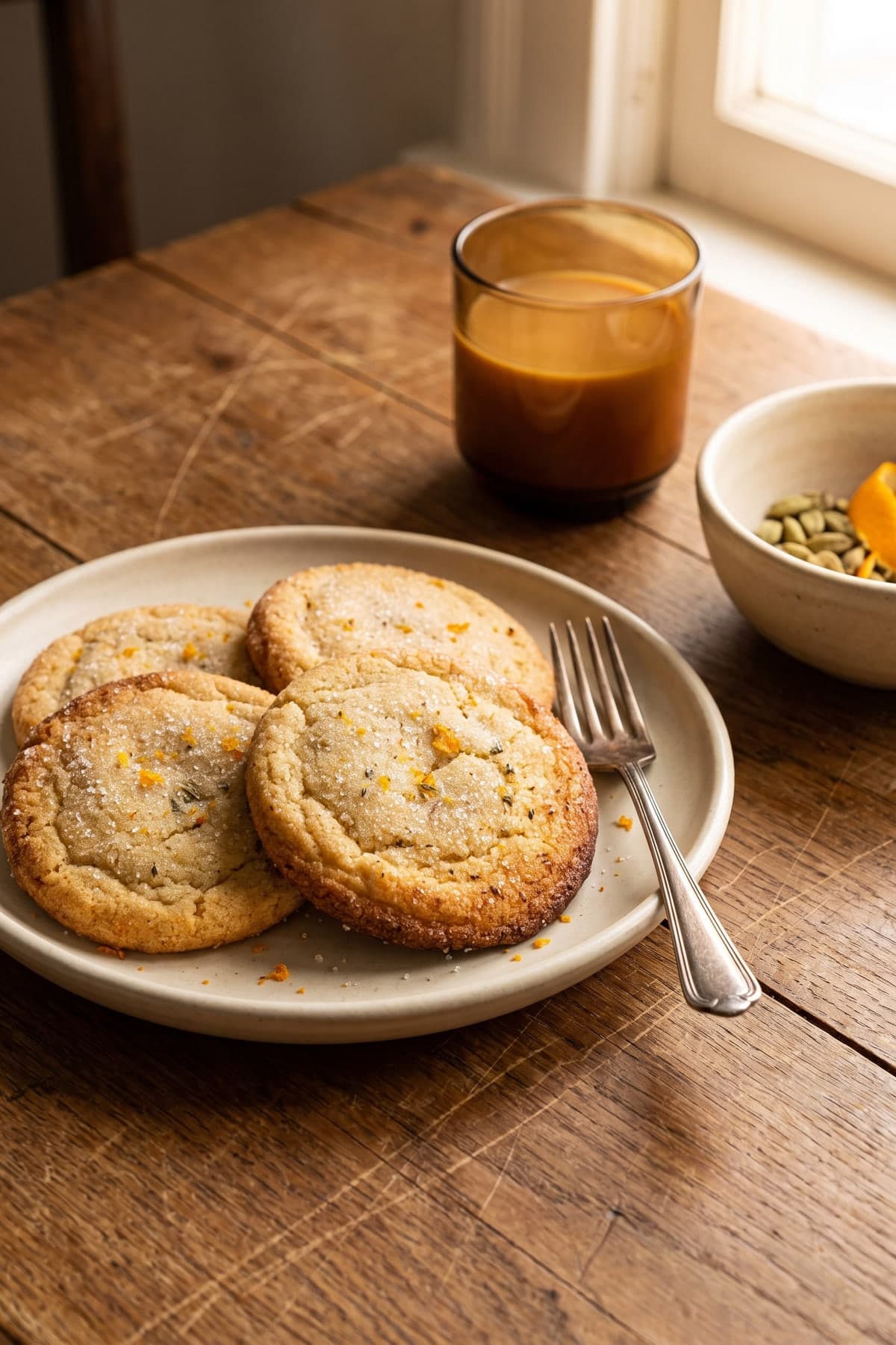 Orange Cardamom Christmas Sugar Cookies ready to serve
