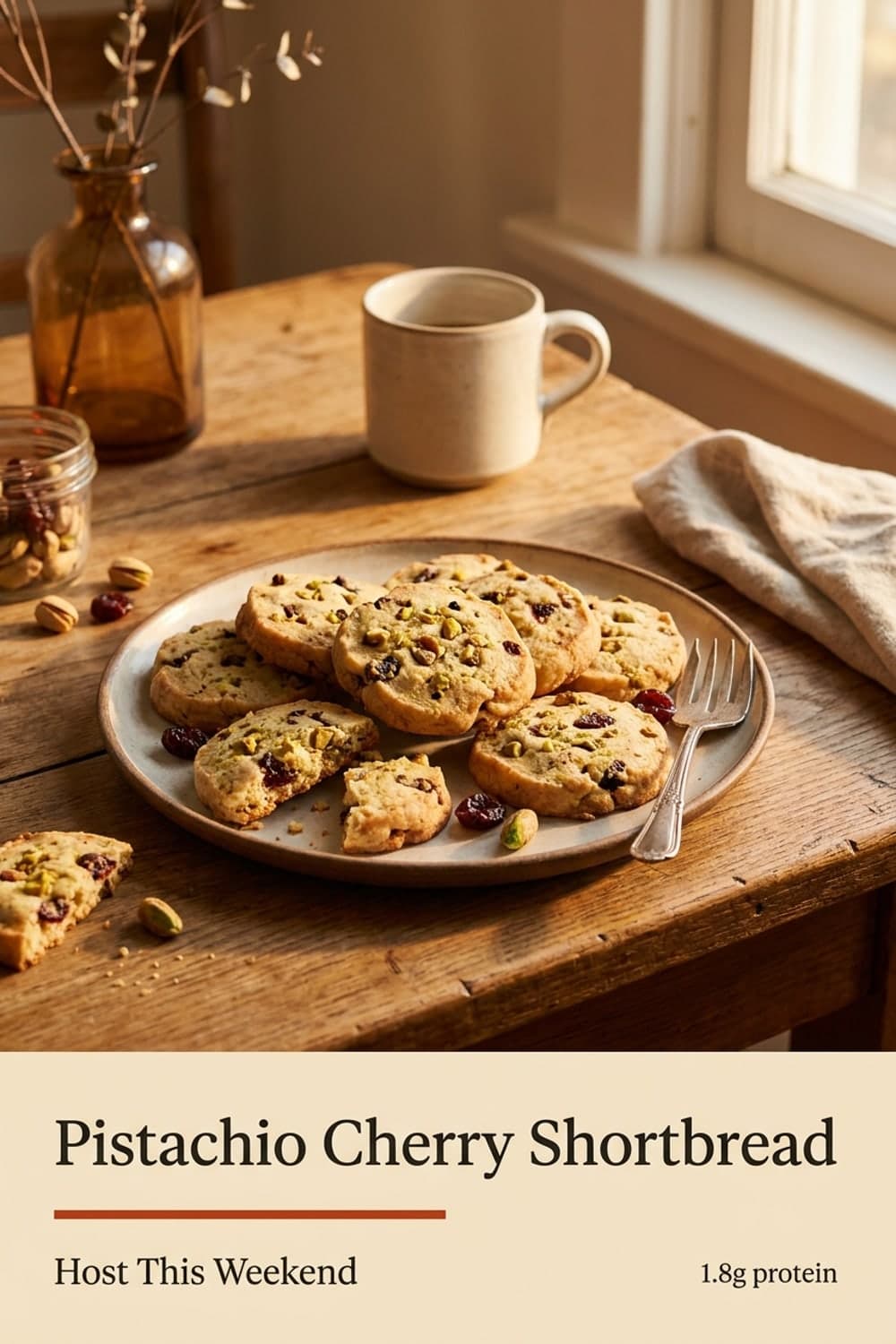 Pistachio Cherry Shortbread