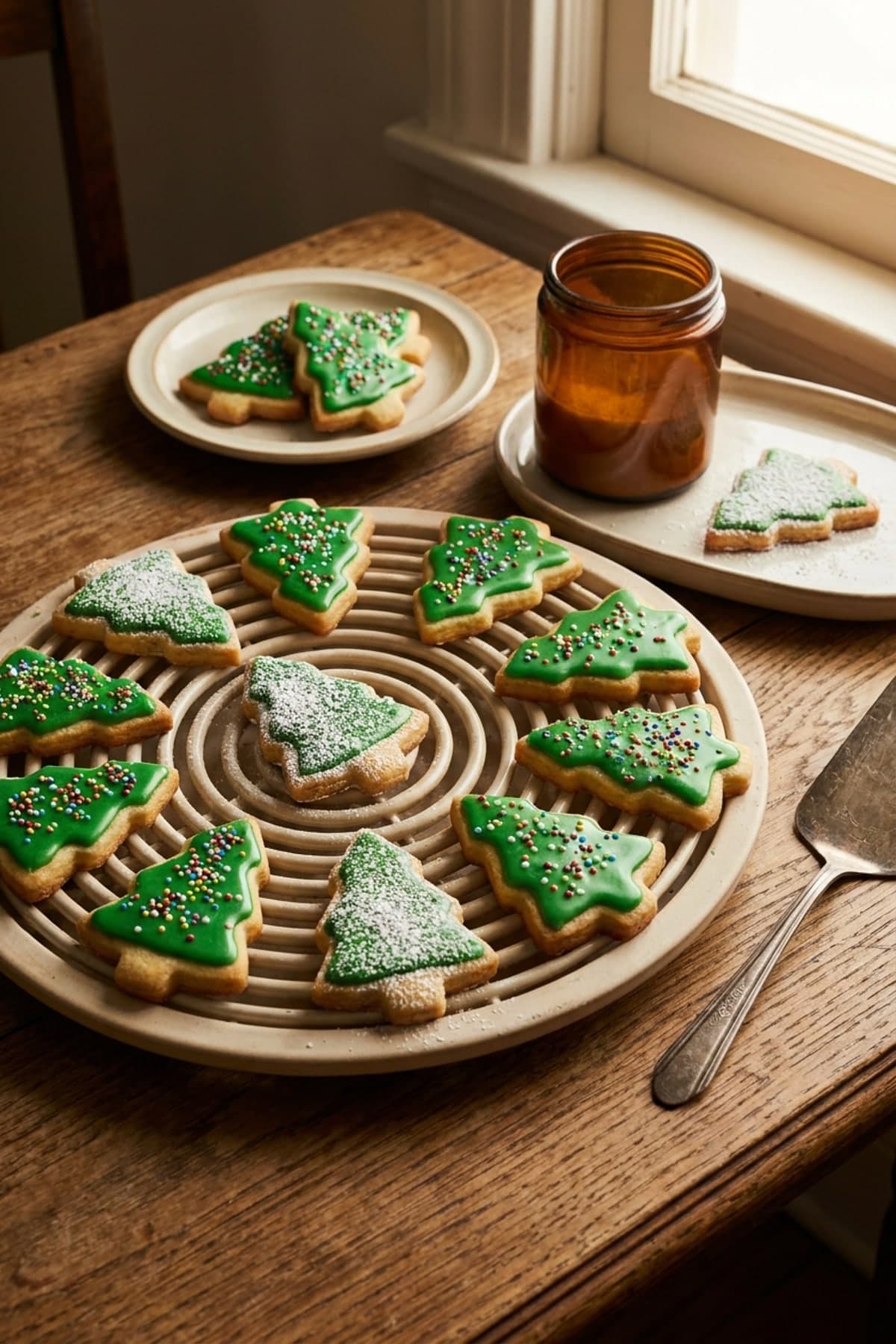 Christmas Tree Cookies From One Reliable Dough ready to serve