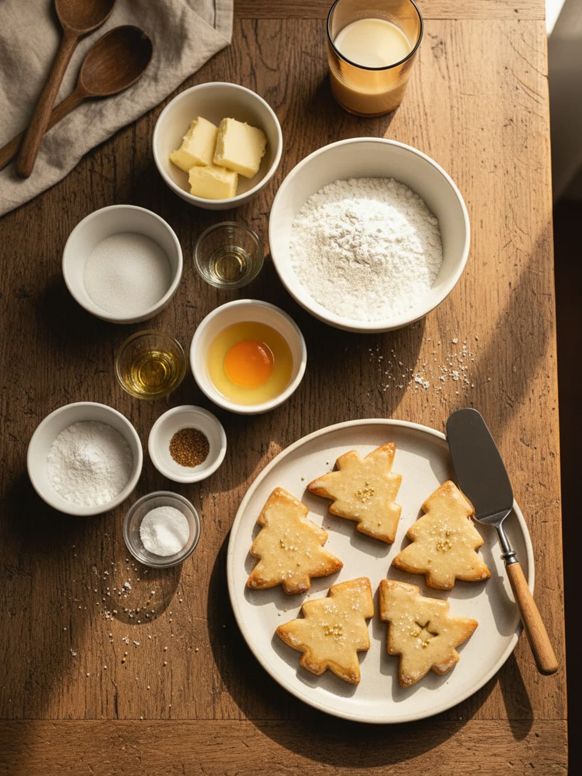 Ingredients for Christmas Tree Cookies From One Reliable Dough