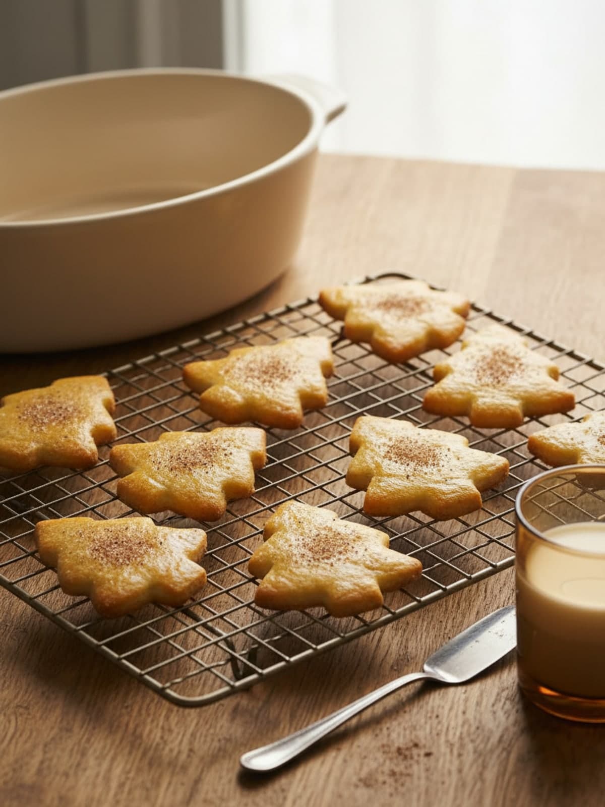 Christmas Tree Cookies From One Reliable Dough: Roll and cut