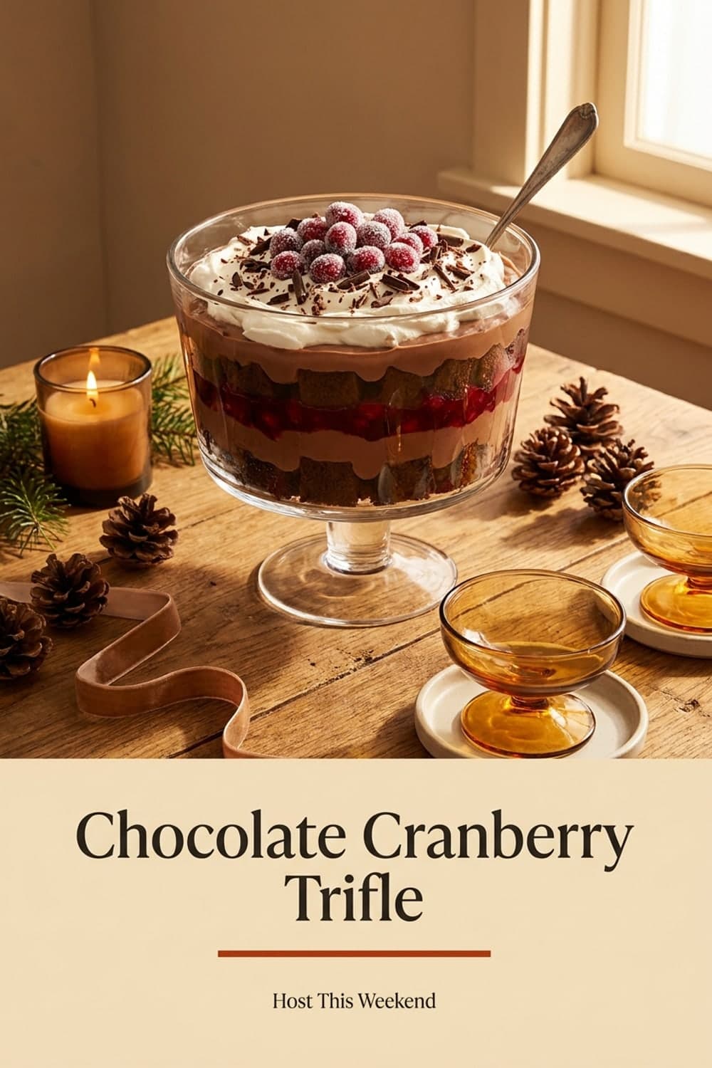 Chocolate Cranberry Trifle