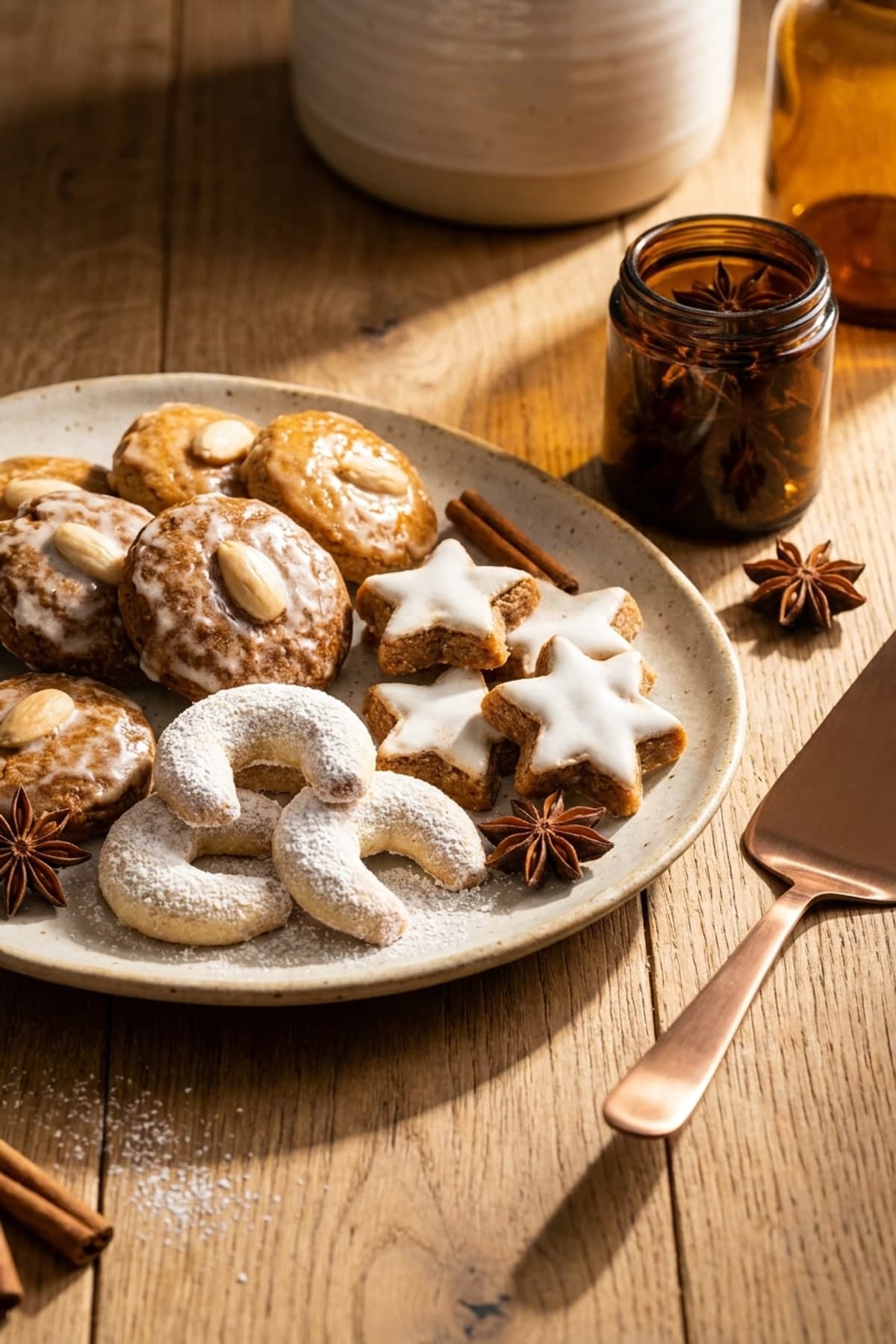 German Christmas Cookies ready to serve