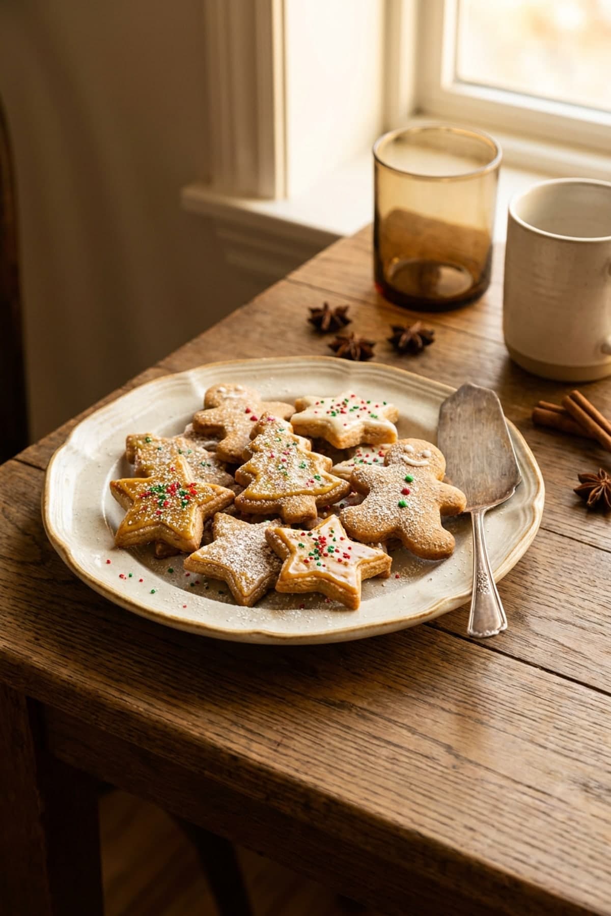 Gluten Free Christmas Cutout Cookies ready to serve