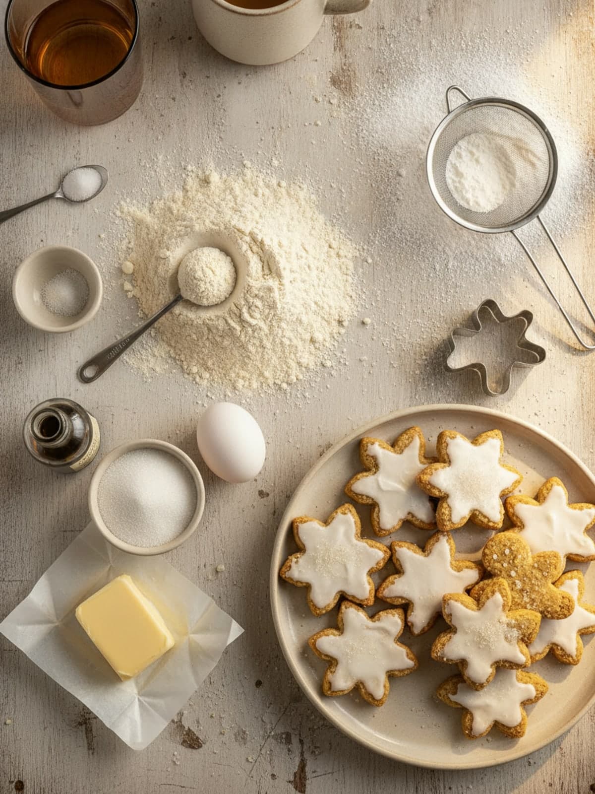 Ingredients for Gluten Free Christmas Cutout Cookies