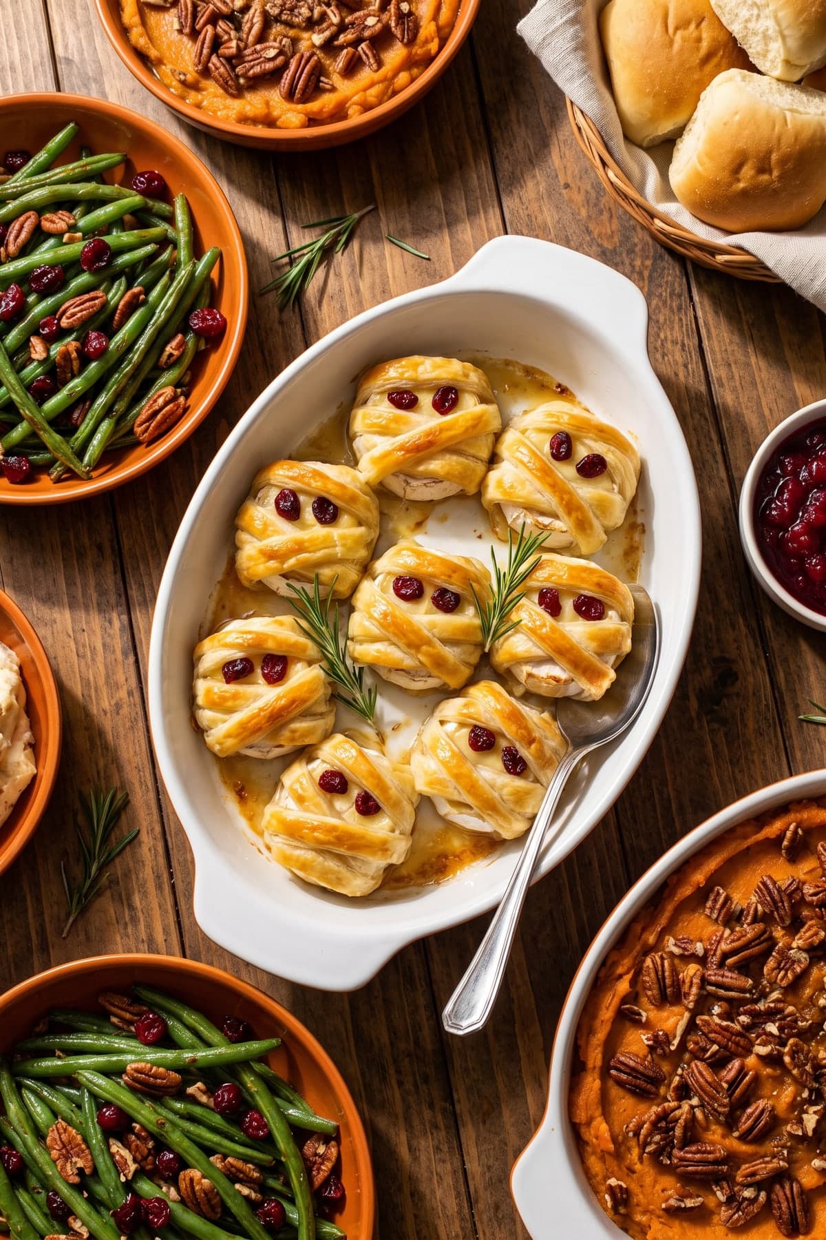 Mummy Brie Bites ready to serve