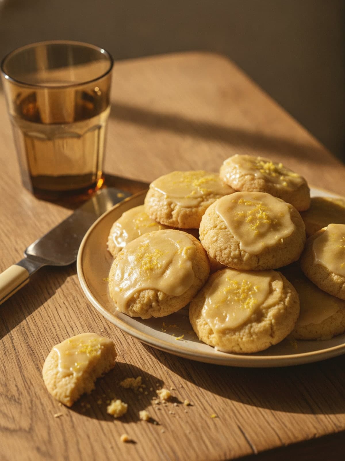 Glazed Italian Lemon Ricotta Cookies: Cream a smooth lemon base