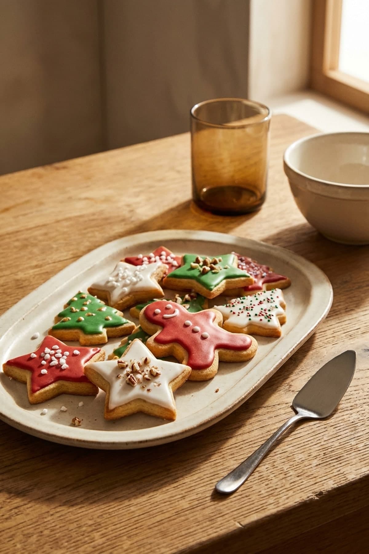 Royal Icing Christmas Cookies ready to serve