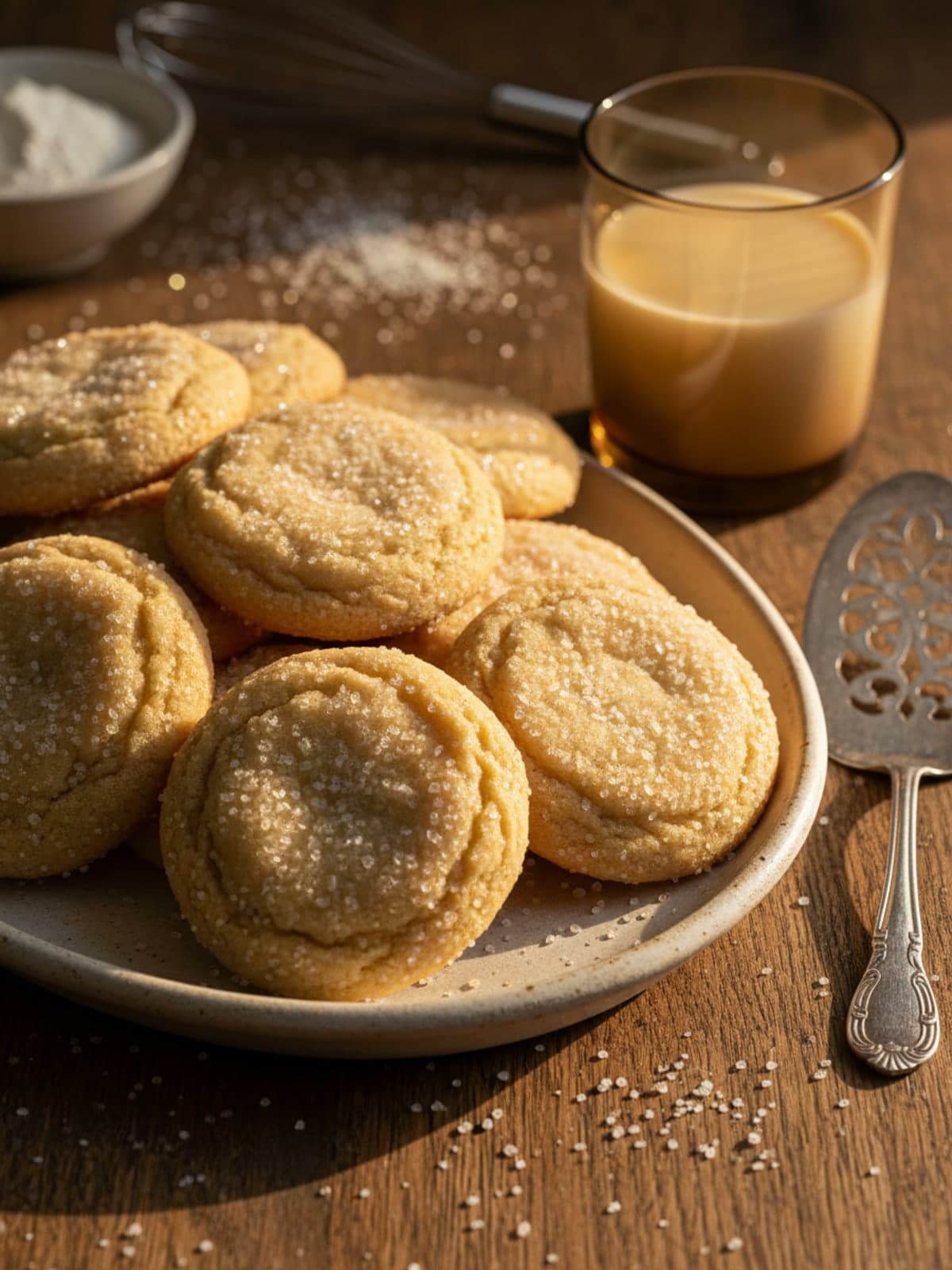 Vanilla Sparkle Christmas Sugar Cookies: Mix a plush vanilla dough