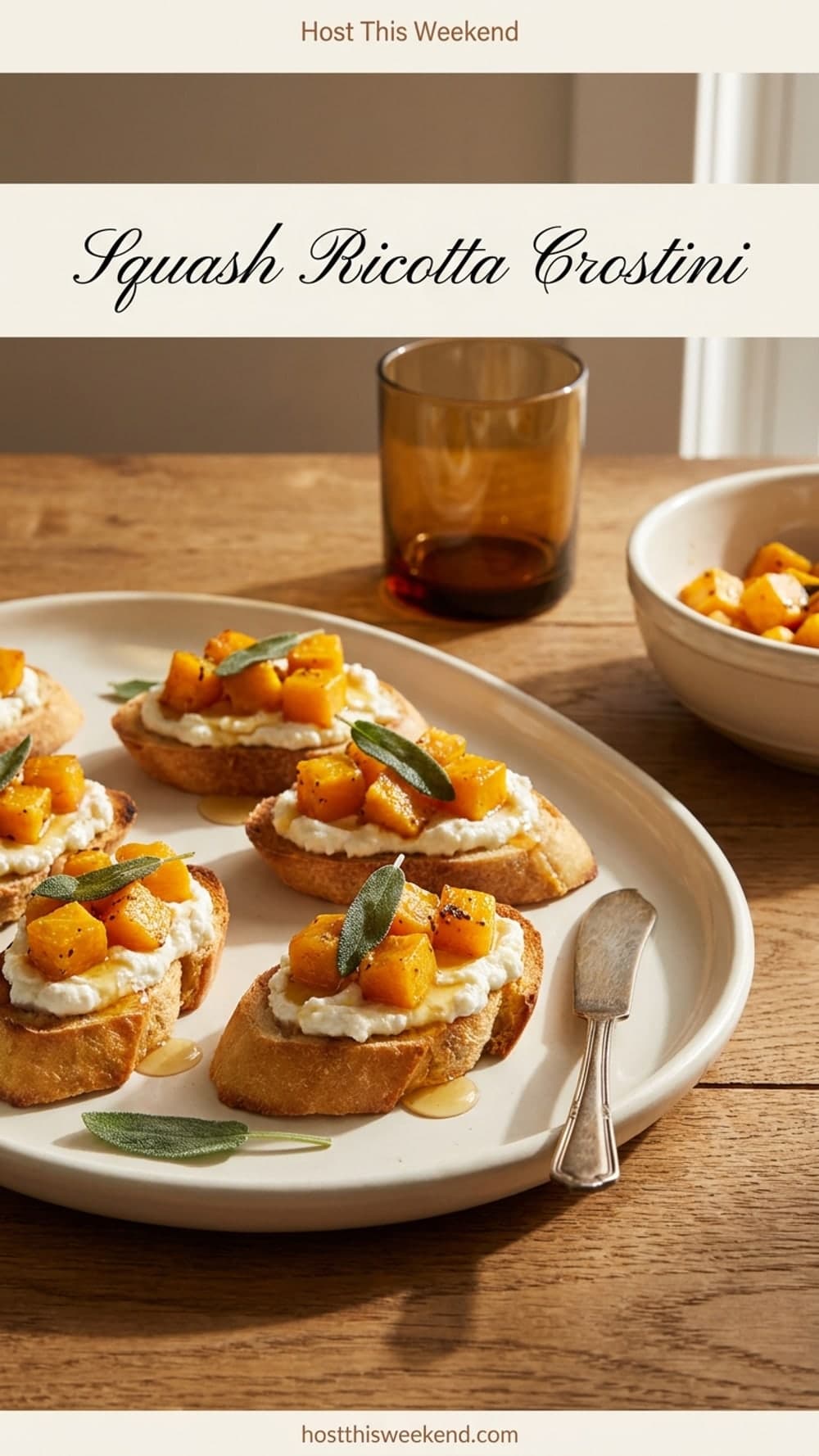 Squash Ricotta Crostini