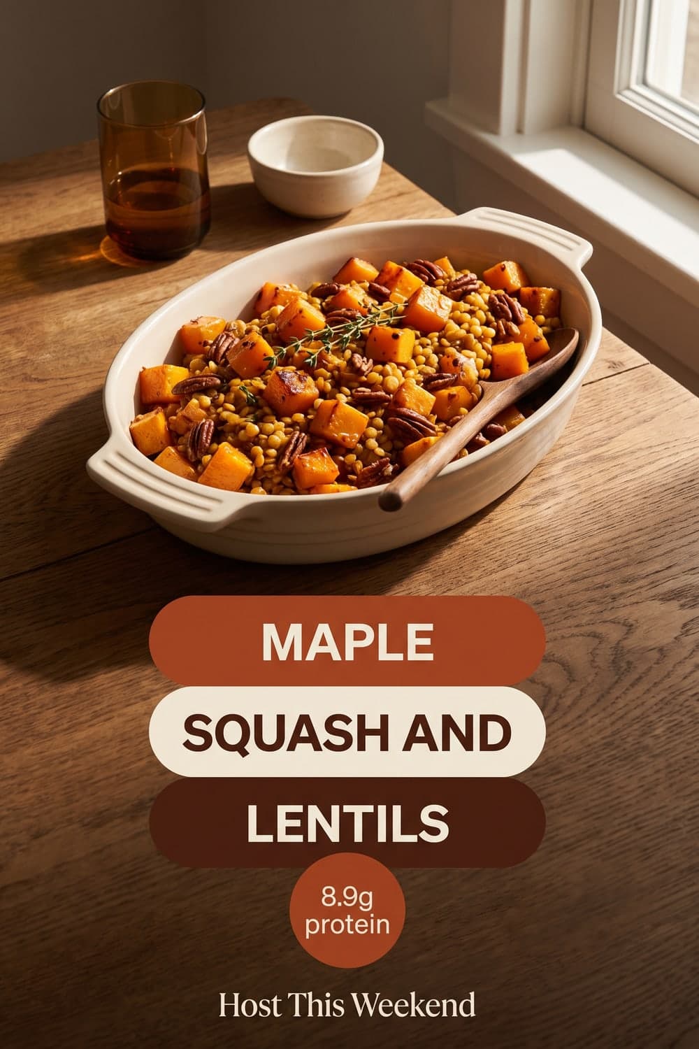Maple Squash and Lentils