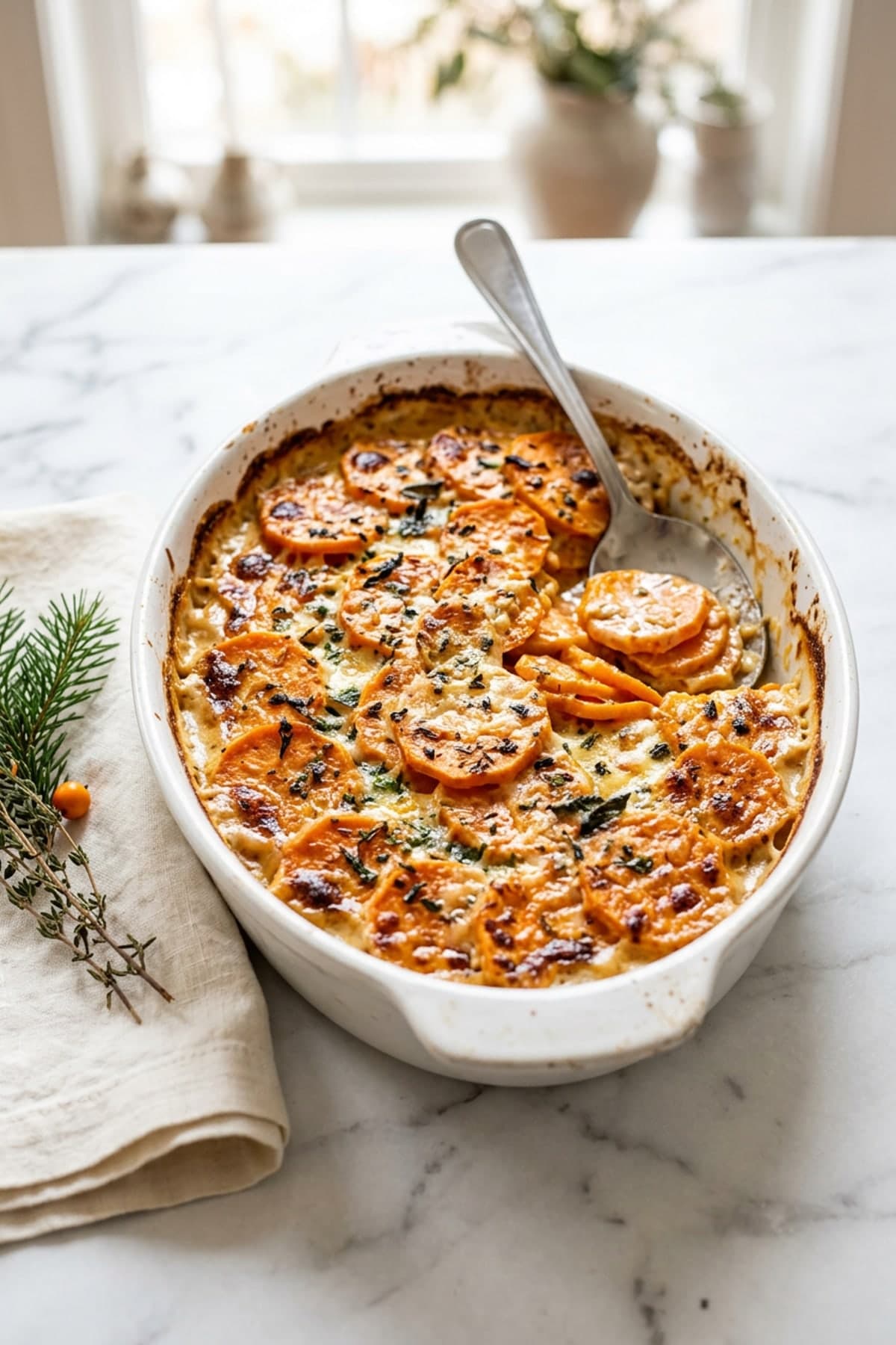 Thanksgiving Recipes Side Dishes: Sweet Potato Gratin