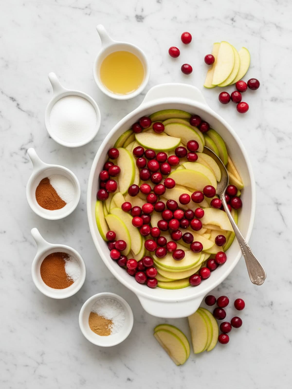 Ingredients for Apple Cranberry Crisp