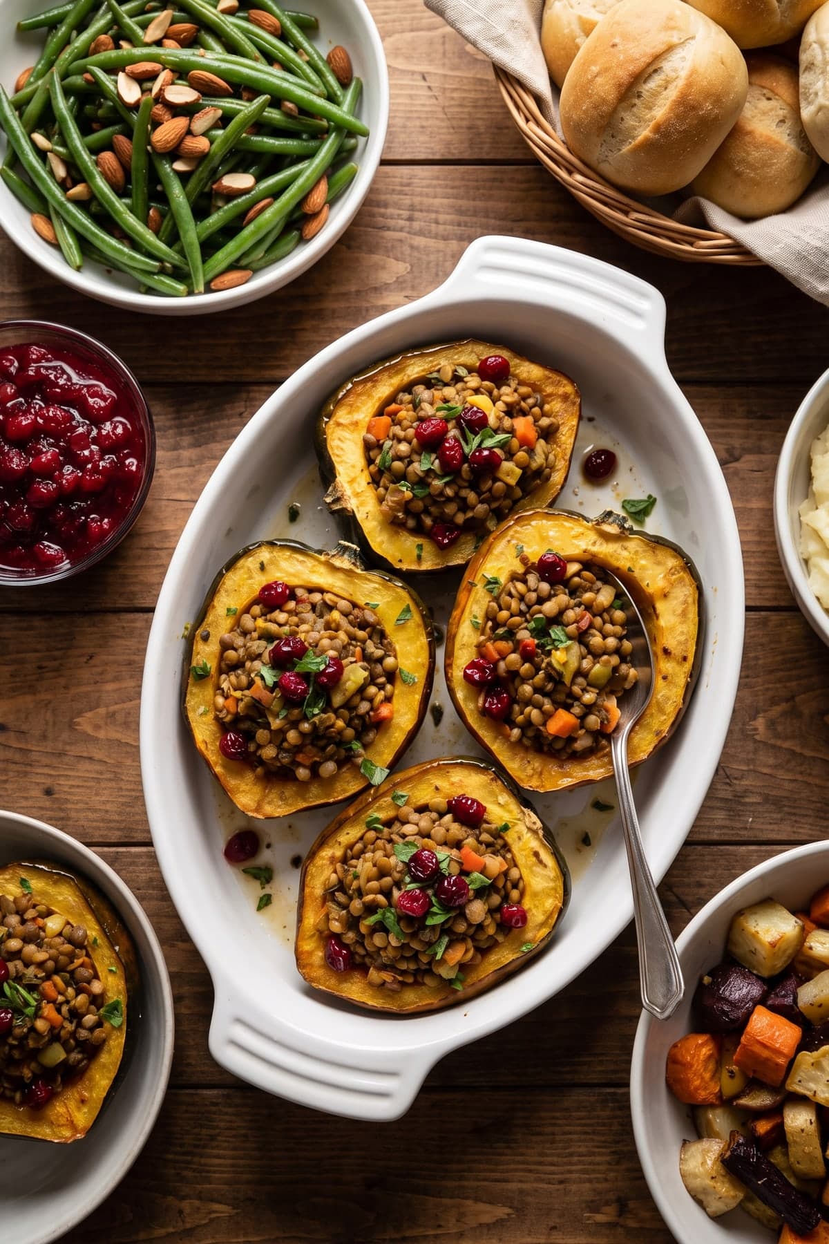 Vegan Thanksgiving Recipes: Stuffed Acorn Squash