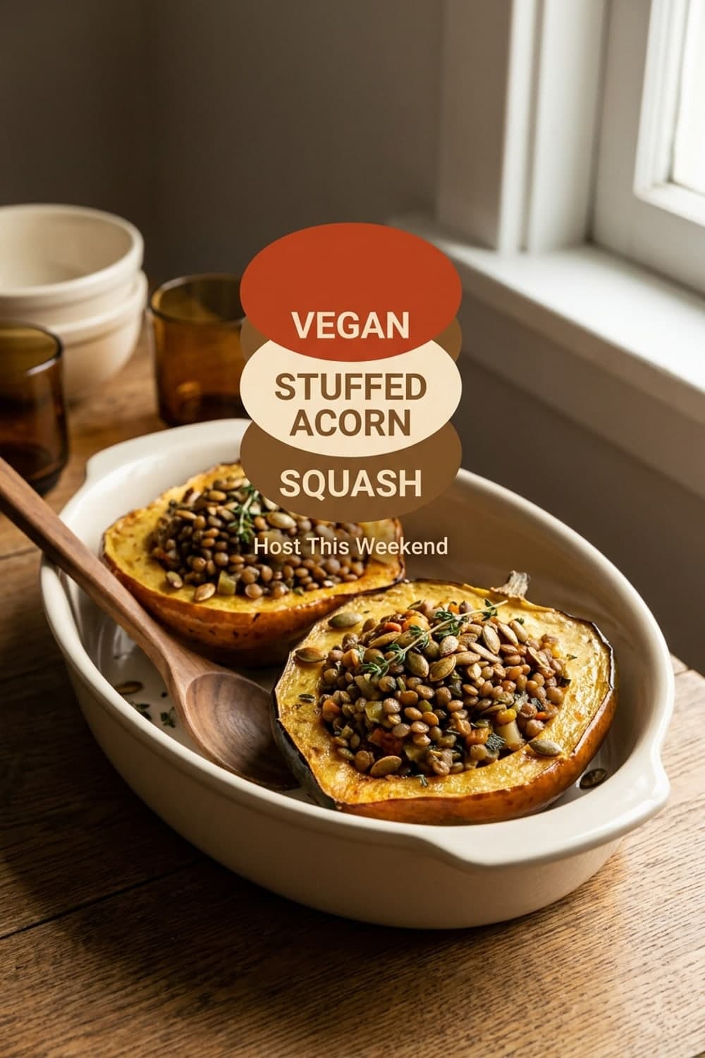 Vegan Stuffed Acorn Squash