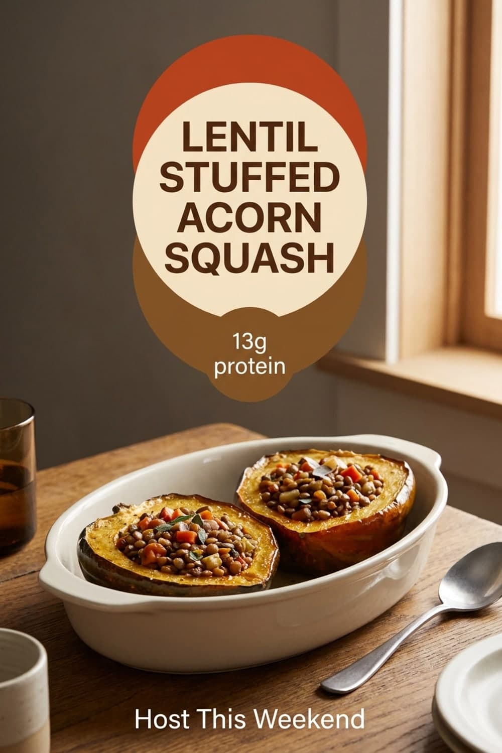 Lentil Stuffed Acorn Squash