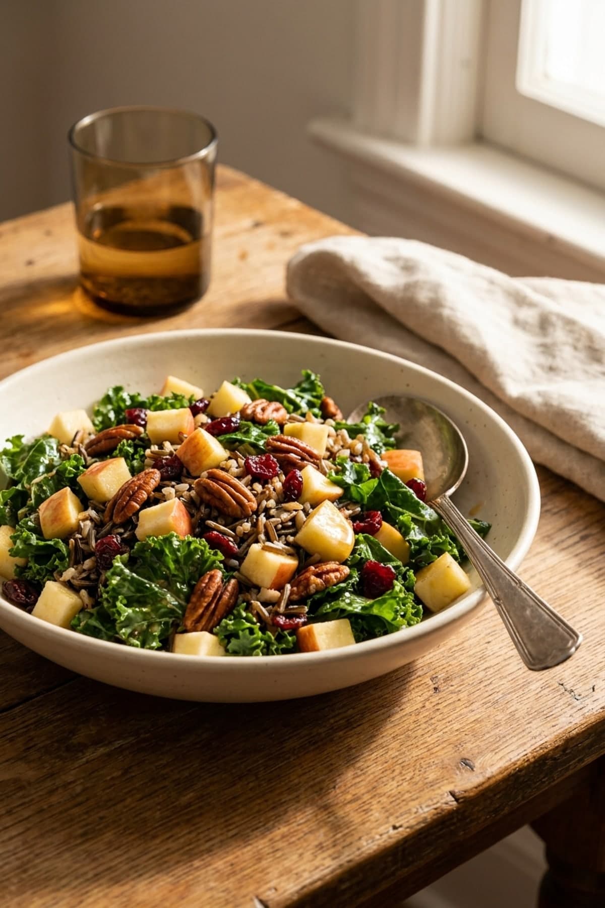Thanksgiving Salad Recipes: Apple Kale Wild Rice Salad